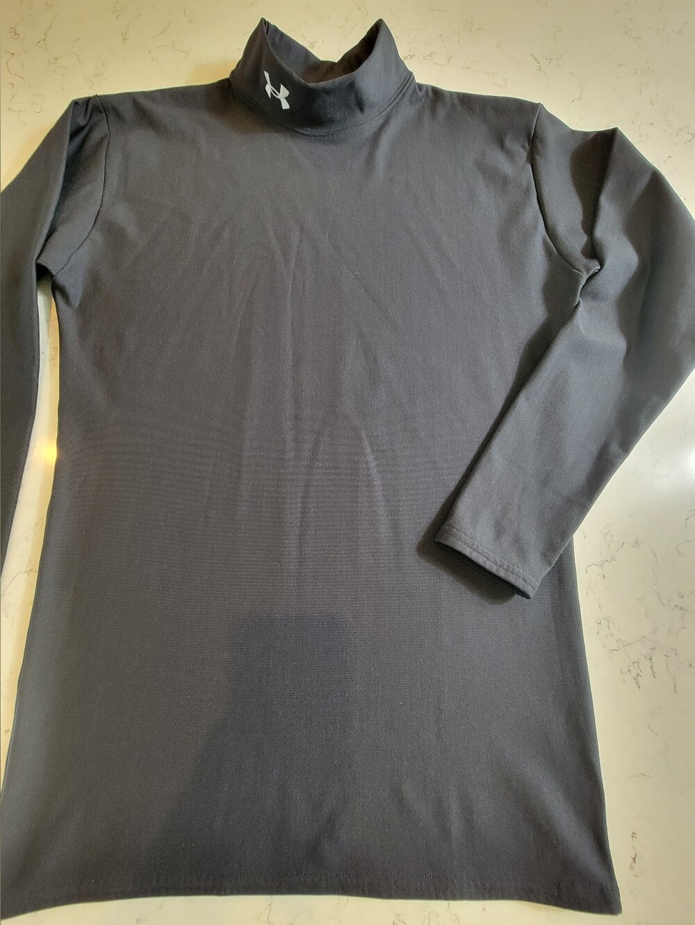 Under Armour ColdGear Men’s XL Black Compression Mock Neck Long Sleeve layer top - Picture 10 of 13